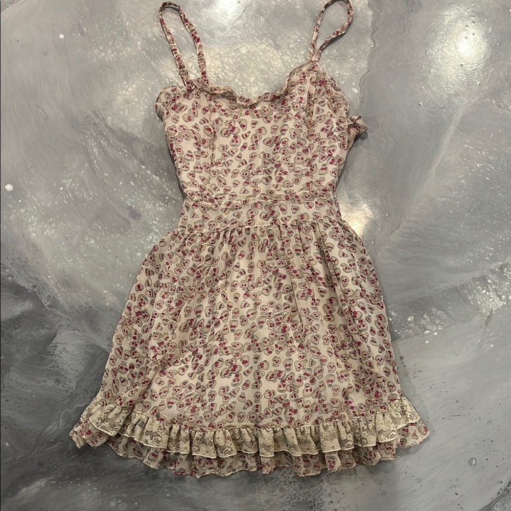 Tripp NYC Cream and Pink Floral Kids Dress